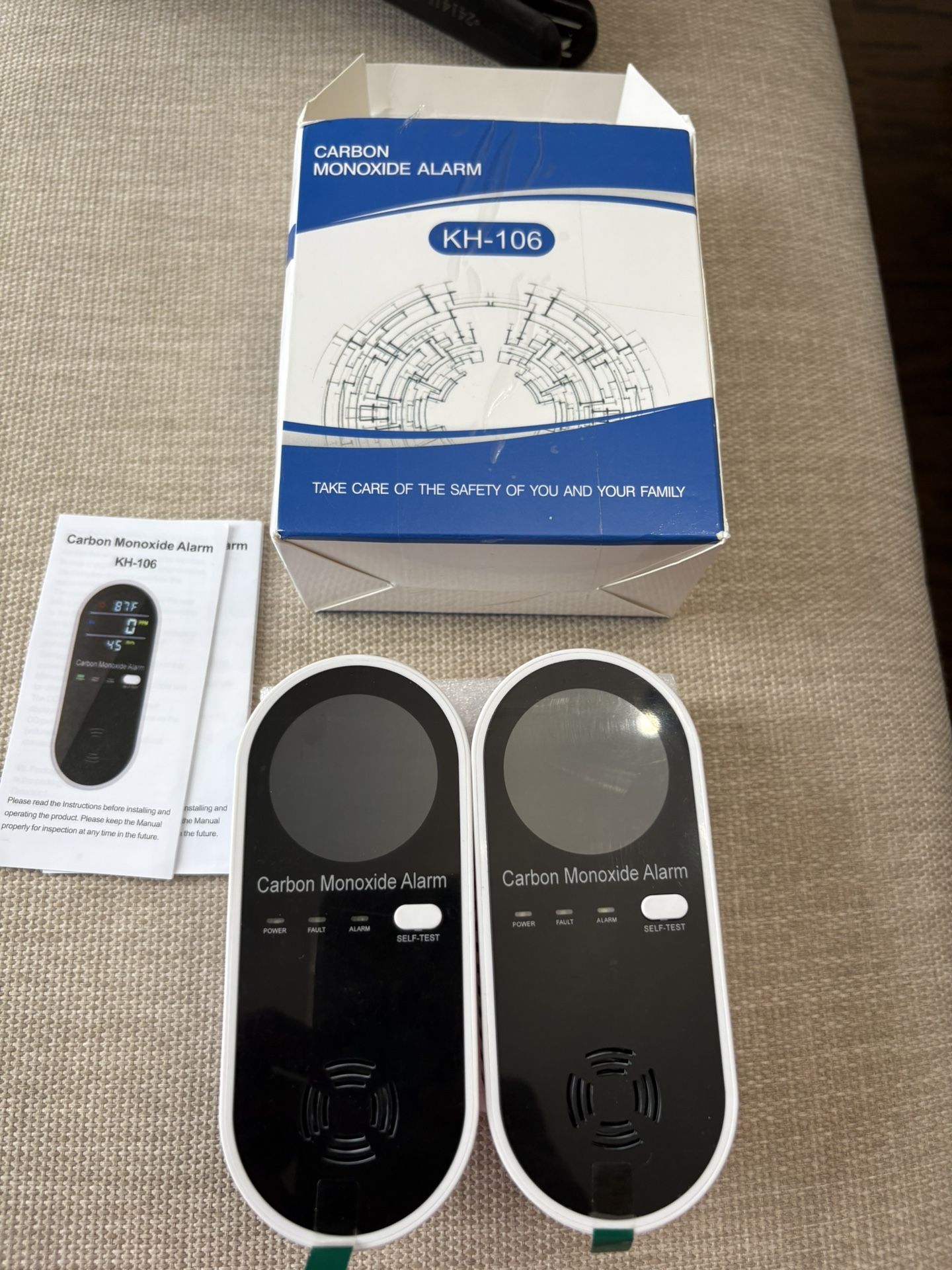 2 Carbon Monoxide Alarms New