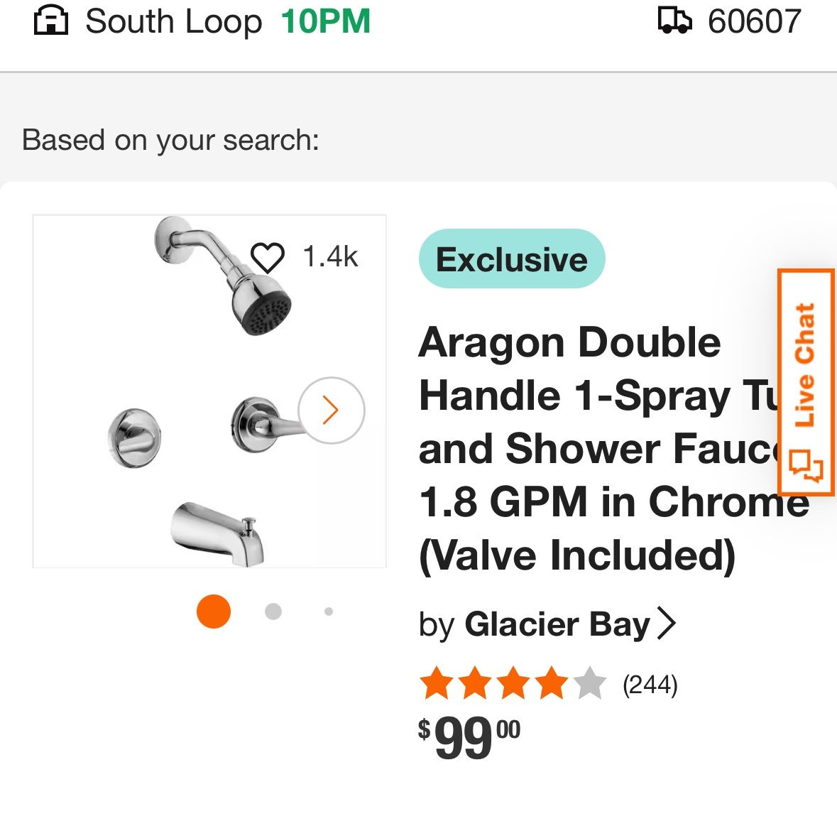 Glacier Bay Shower Set $40 - photo 2