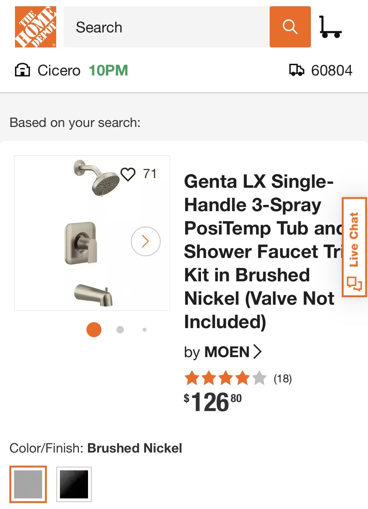 Moen Shower Trim $50 - photo 2