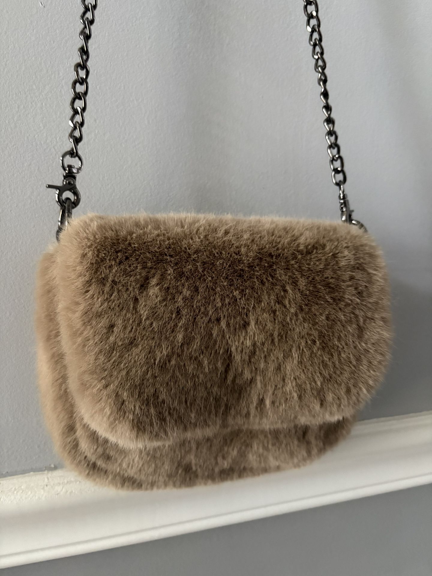 Small Furry Handbag Used Once $20