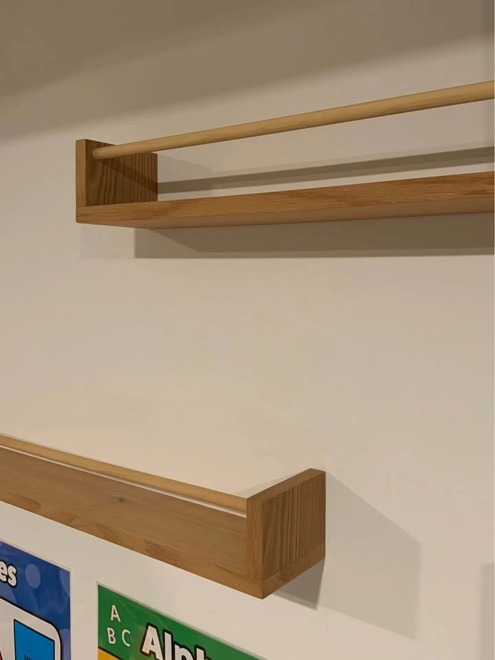 White Oak Floating Bookshelf - 32" Length (Made to Order) - photo 2