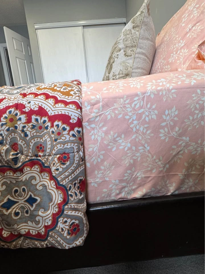 Queen Bed Frame with 16” Posturepedic Mattress - photo 3
