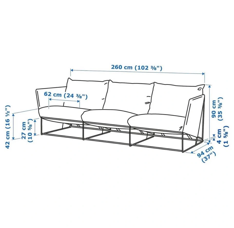 3-seater outdoor sofa - IKEA Havsten - photo 3