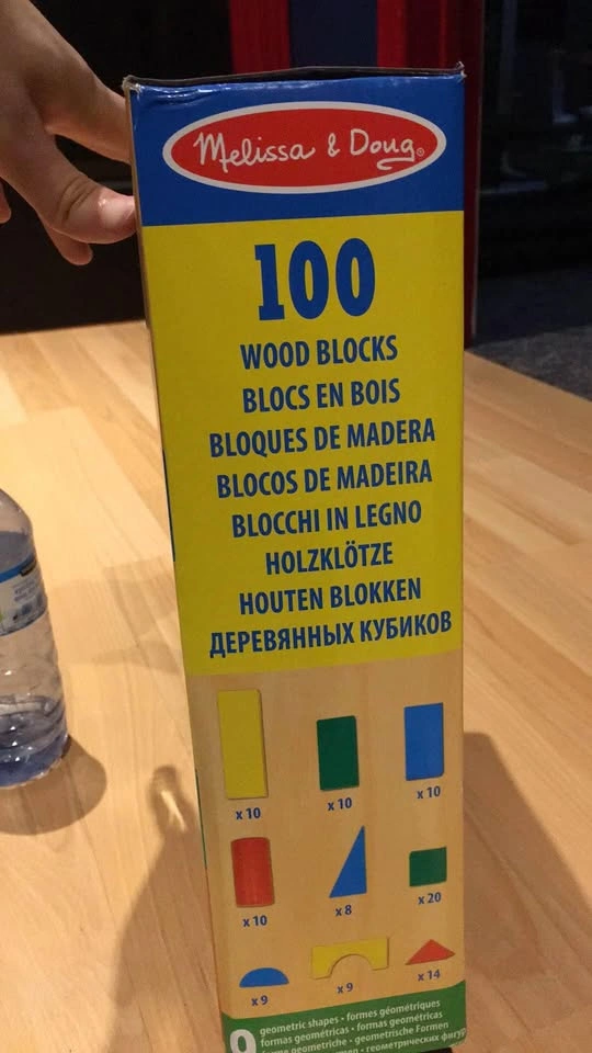Melissa and dough 100 wood blocks age 2+ toy infant - photo 3
