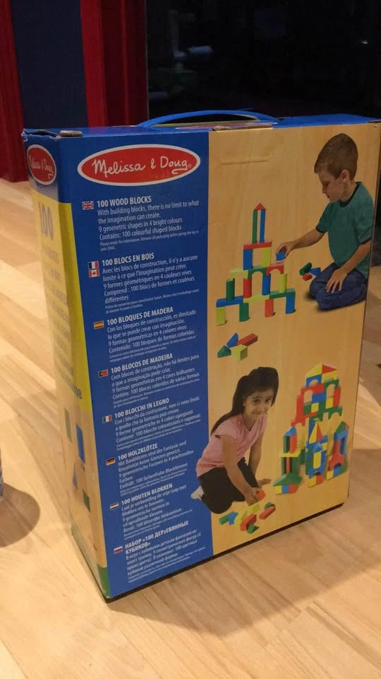 Melissa and dough 100 wood blocks age 2+ toy infant - photo 4