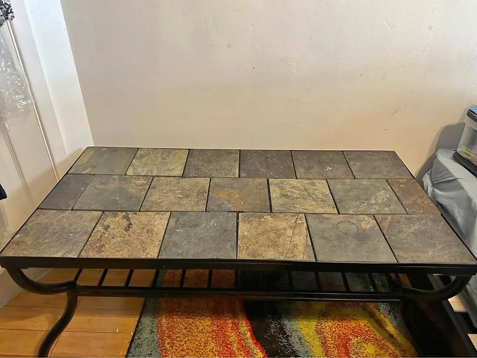 Modern Stone Tile Coffee Table