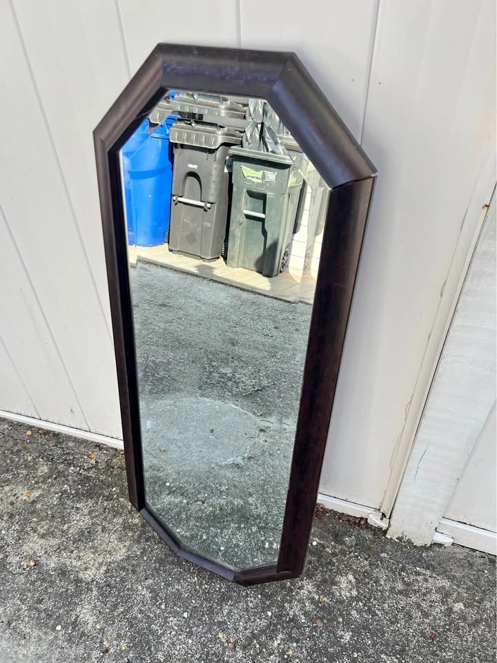 Modern Full Length Octagon Wall Mirror, 15"x 39"