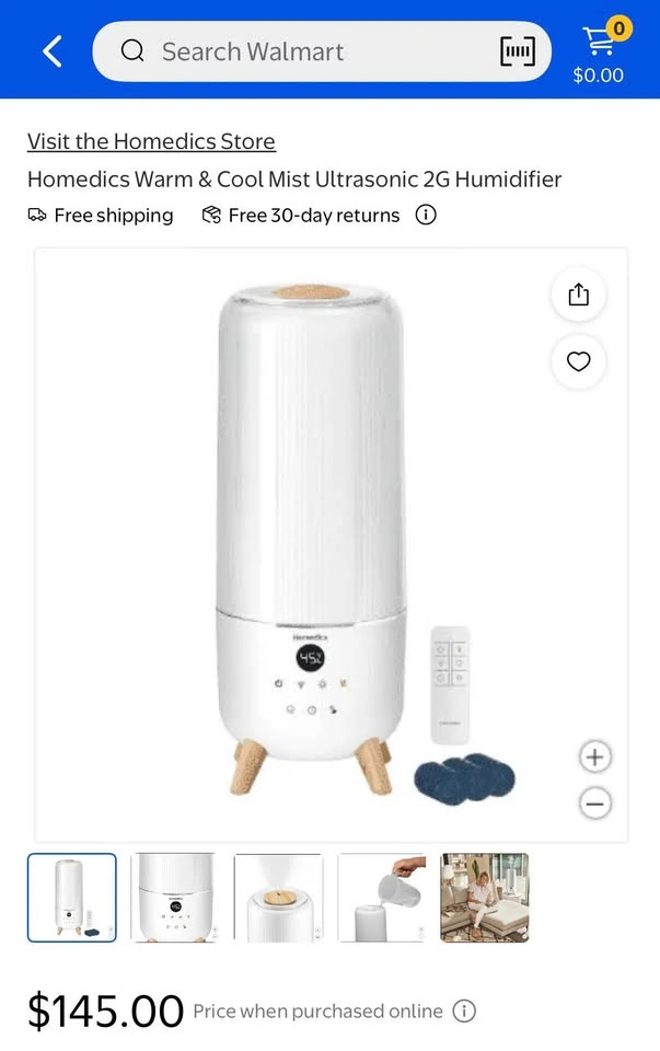 Homedics Warm/Cool Mist Ultrasonic Humidifier UV-C - photo 5