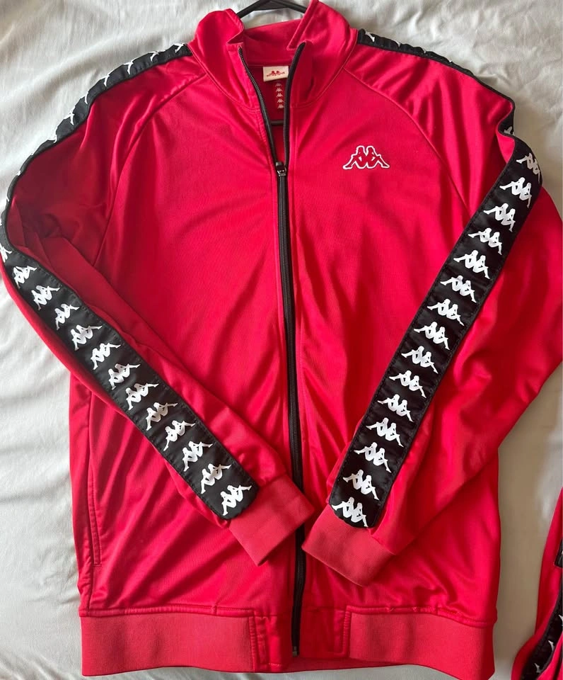 Kappa Tracksuit (Top + Bottom) 🔥 Like New – Red Banda Style