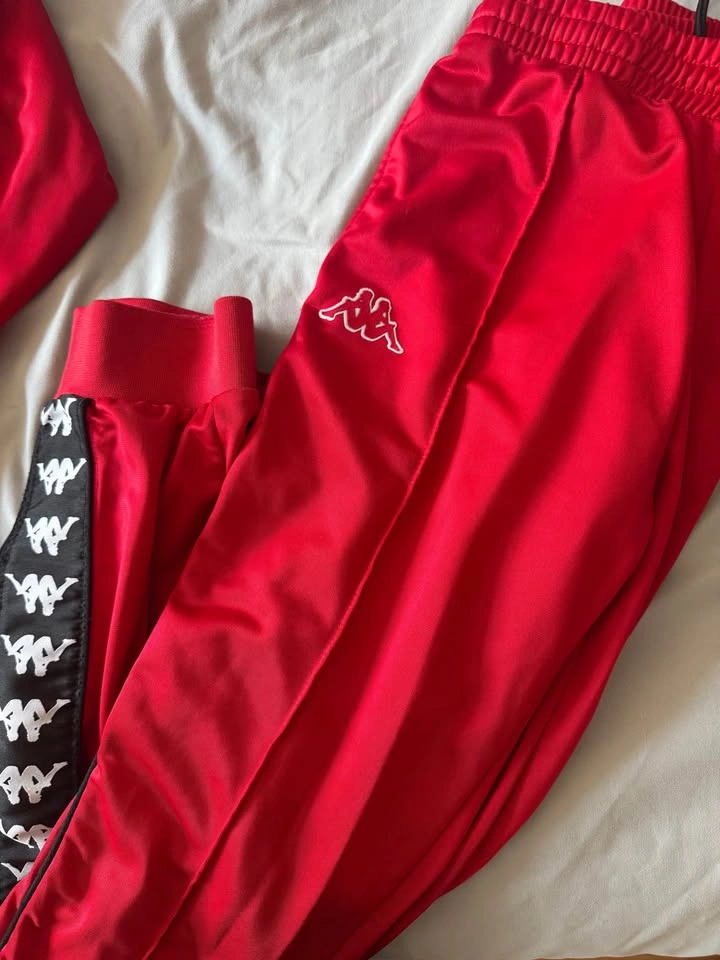 Kappa Tracksuit (Top + Bottom) 🔥 Like New – Red Banda Style - photo 2