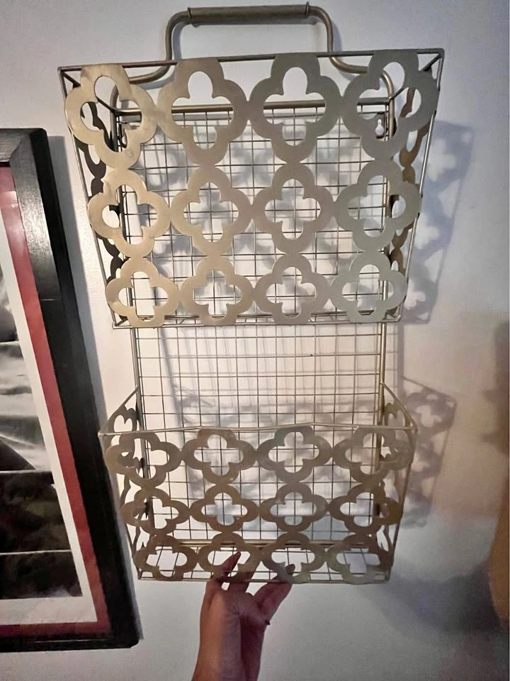 Gold Hanging Magazine Holder