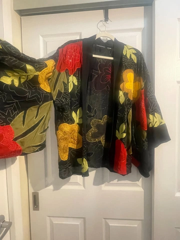 CHICO's Design Appliquéd & Embroidered Sheer Rayon Kimono Jacket - photo 2