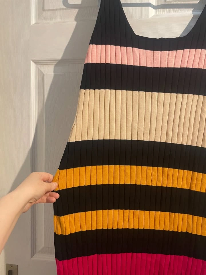 11 Honore Stripe Viscose Midi Tank Dress Plus Size 1/XL - photo 5