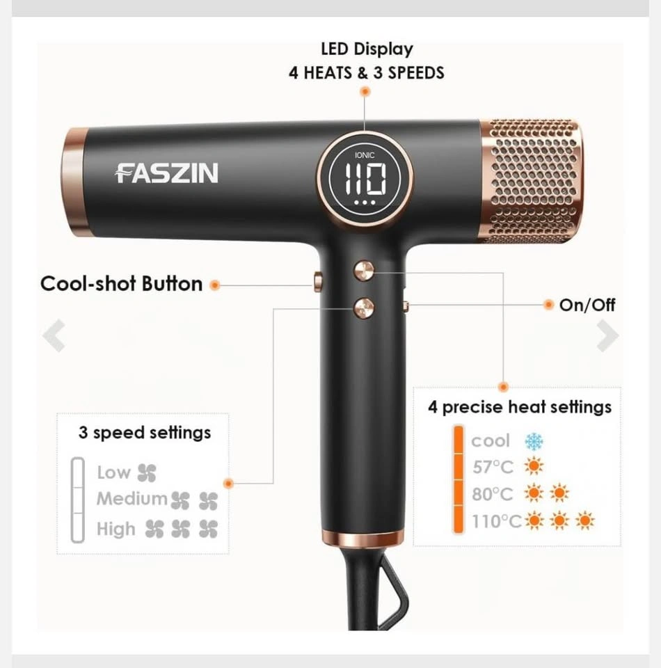 FASZIN JET X J100 Series Hair Dryer - 4pc Set - photo 3
