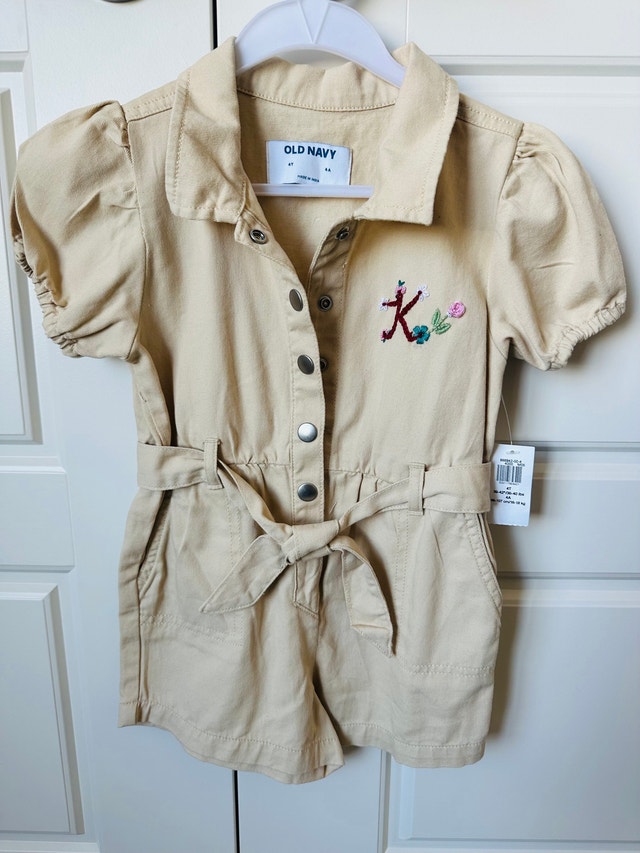 Brand New Embroidered Romper - 4T
