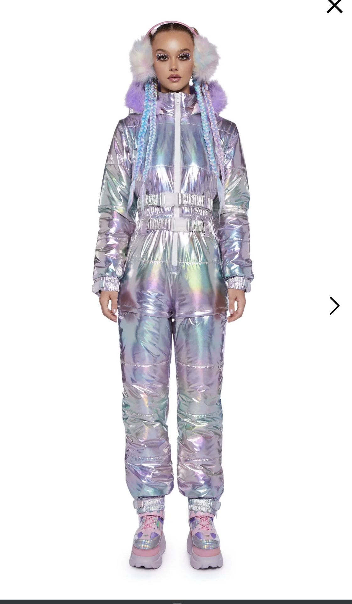 Club Exx Aurora Beam Holographic Snowsuit - Lavender - photo 2
