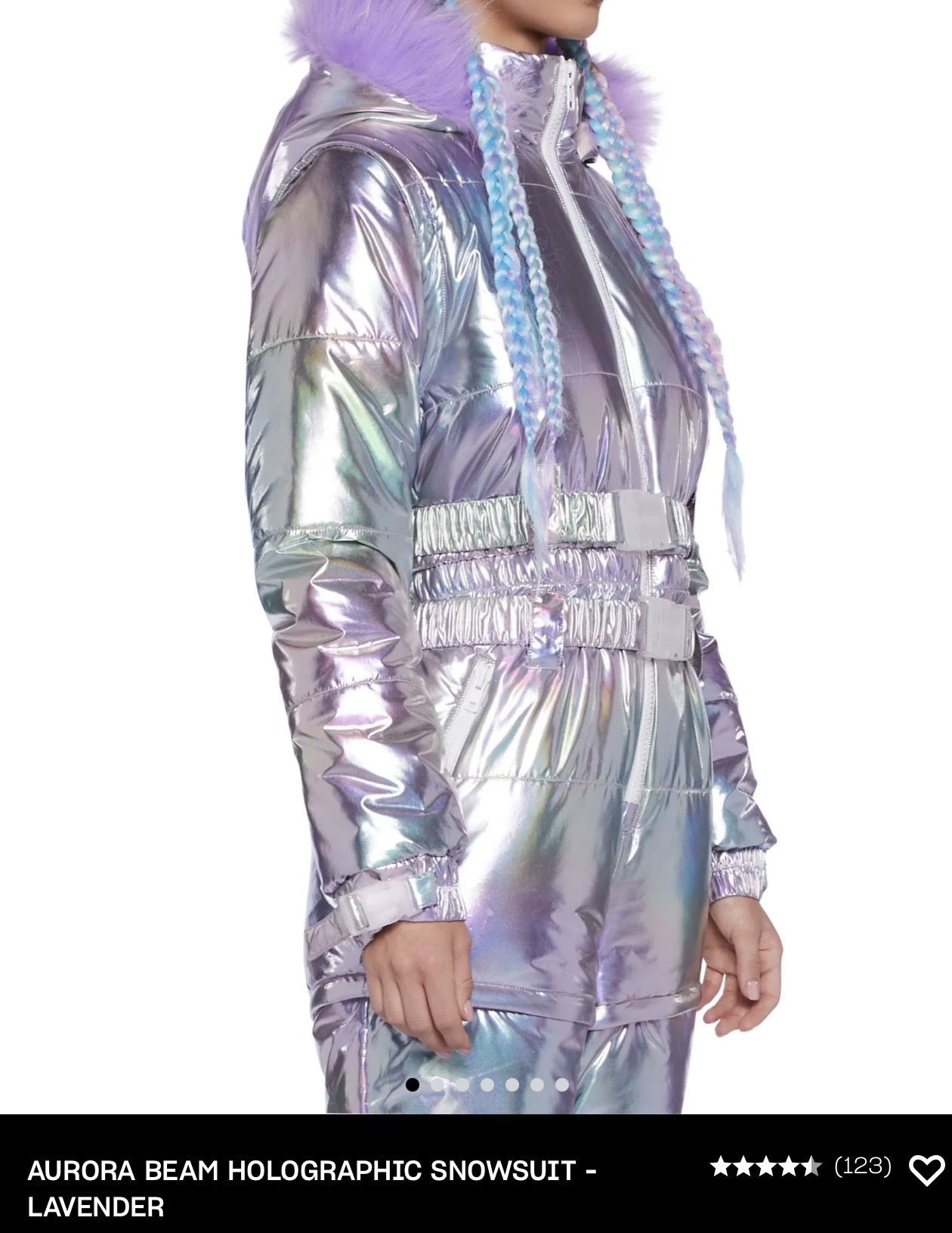 Club Exx Aurora Beam Holographic Snowsuit - Lavender - photo 3