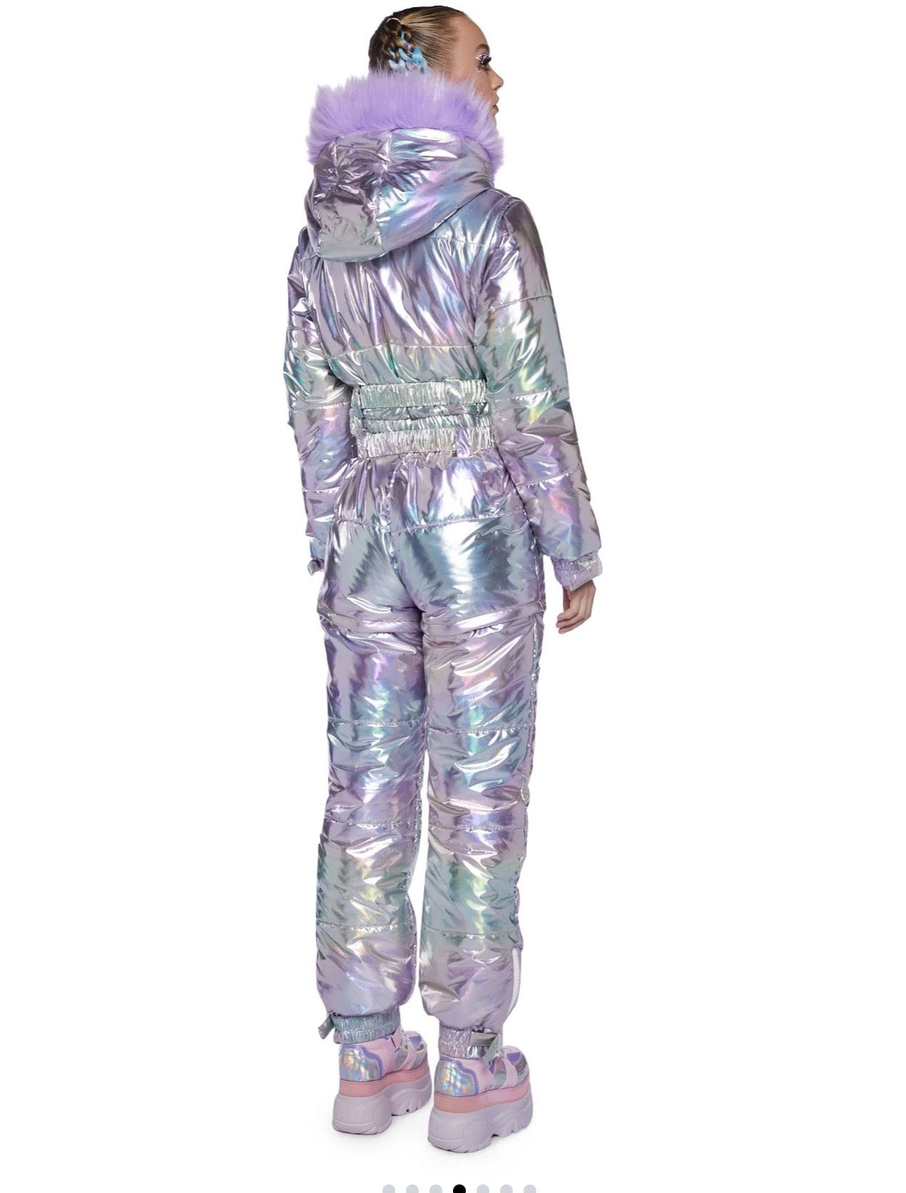Club Exx Aurora Beam Holographic Snowsuit - Lavender - photo 4