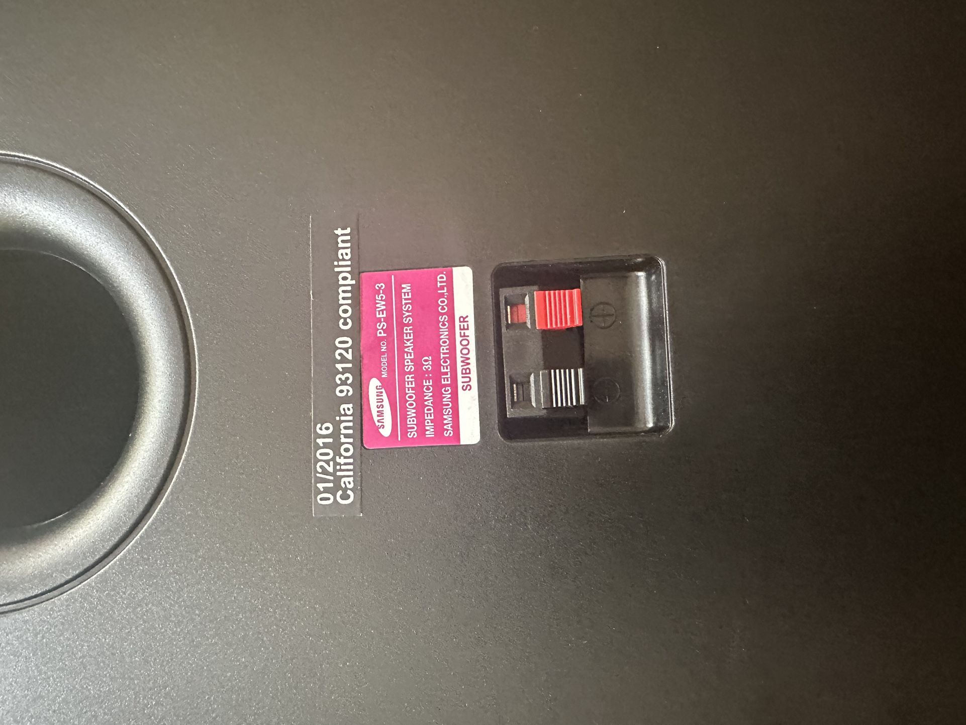 Samsung PS-EW5-3 Replacement Wired Subwoofer ONLY for Home Theat - photo 3