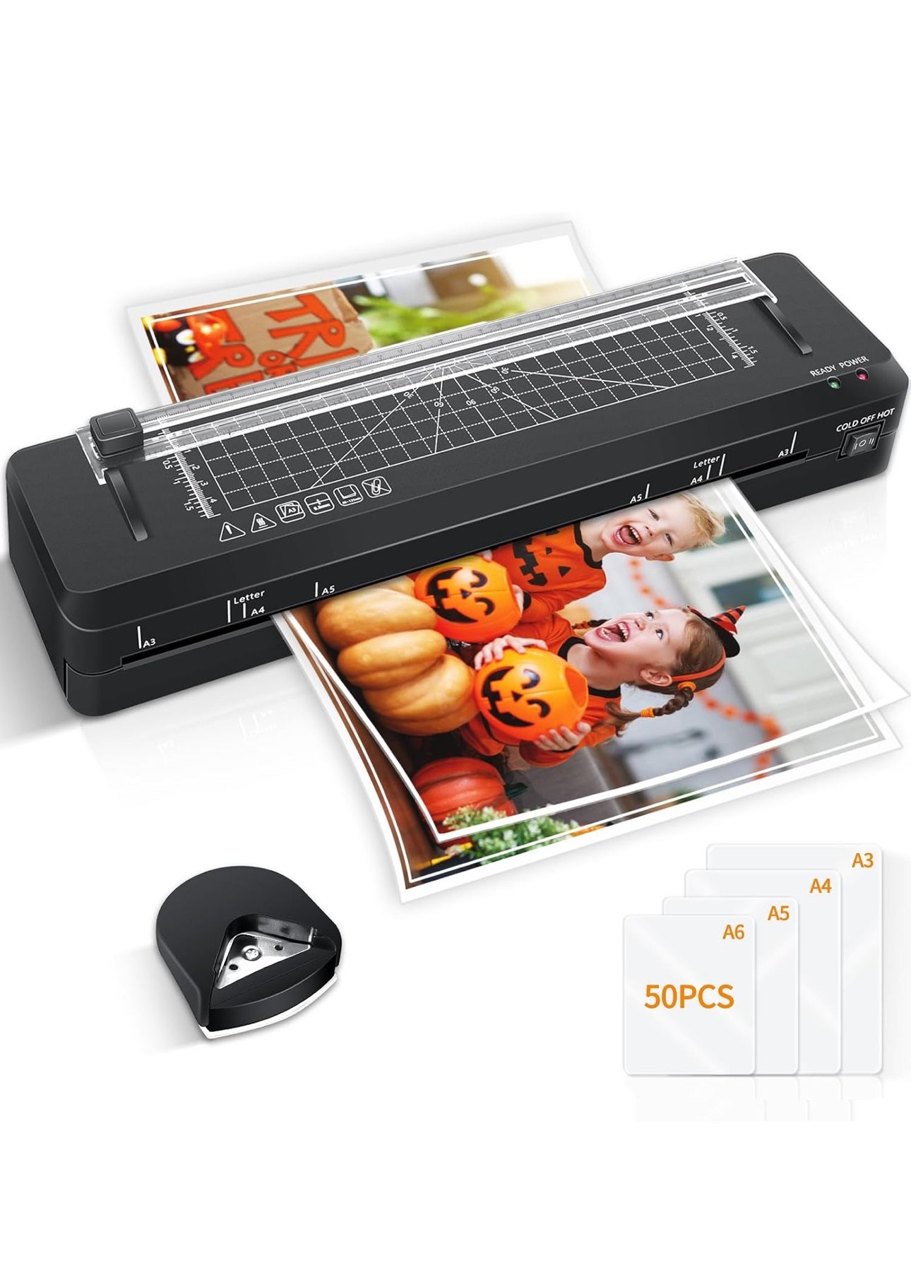 A3 Laminator Machine with 50 Pouches, 13 Inch, Cutter, Rounder - photo 2