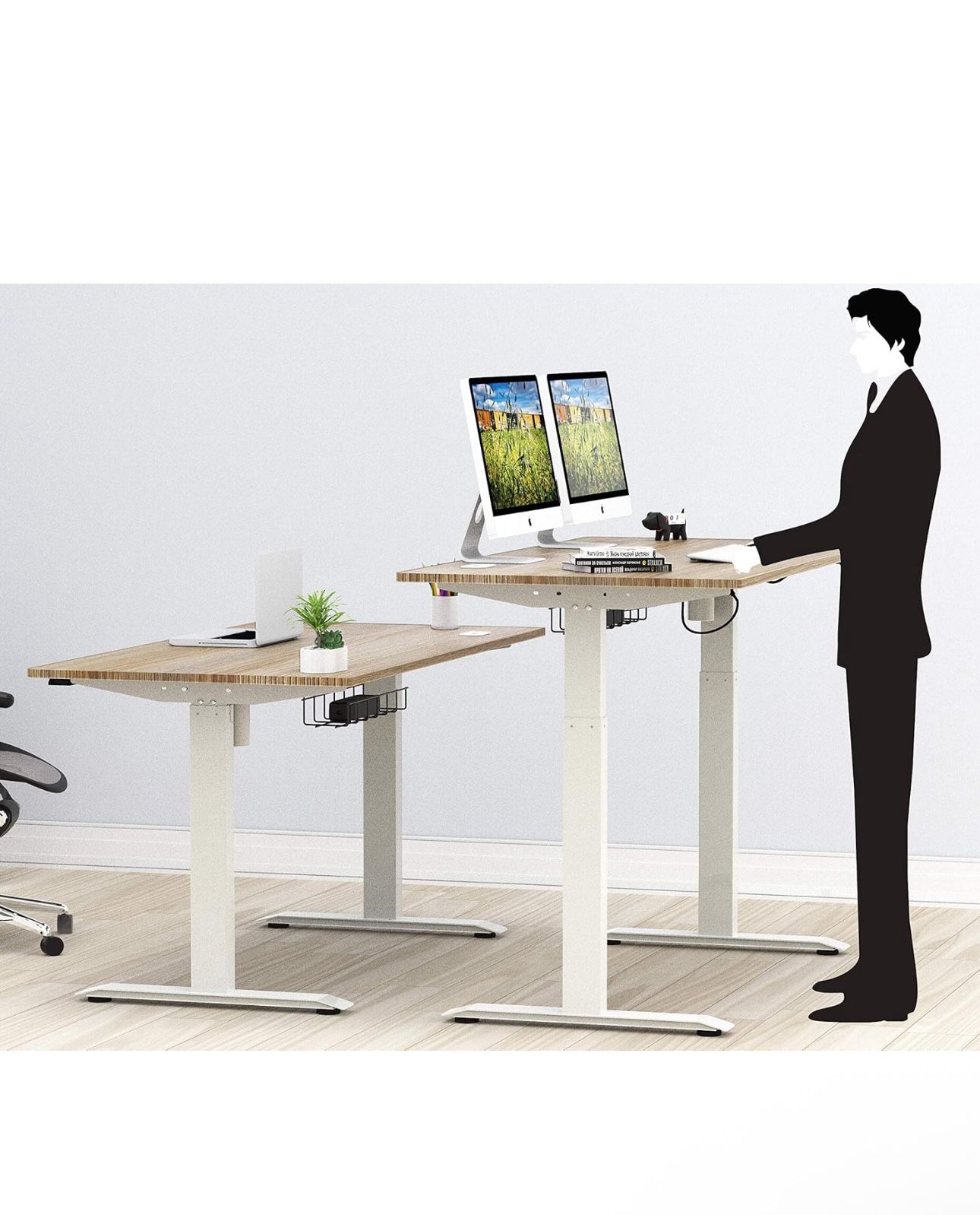SHW 48-Inch Electric Standing Desk w/ Memory Preset & Cable Tray - photo 4