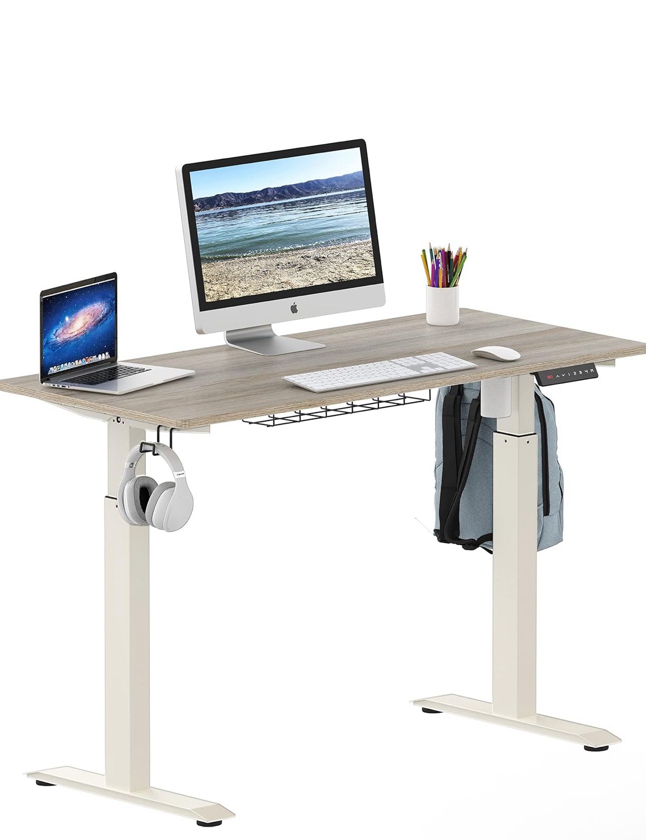 SHW 48-Inch Electric Standing Desk w/ Memory Preset & Cable Tray - photo 5