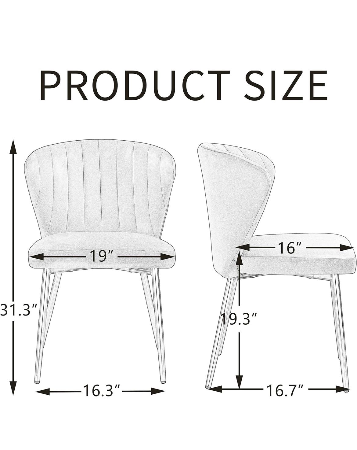 ANOUR Modern Dining Chairs - Set of 2 - photo 2