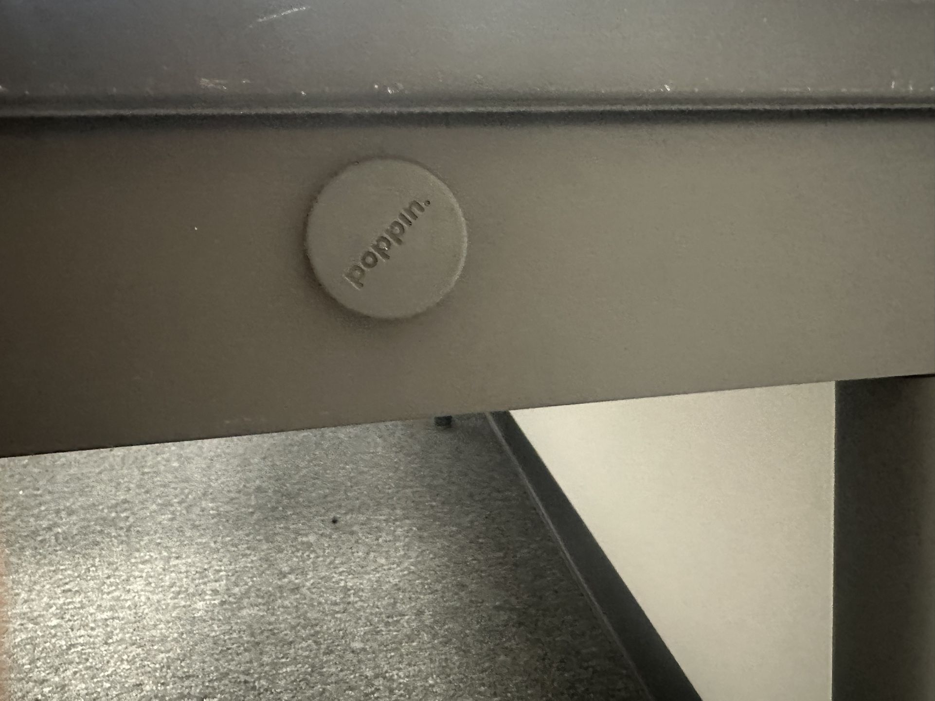 Poppin Double Desk With Return - photo 4