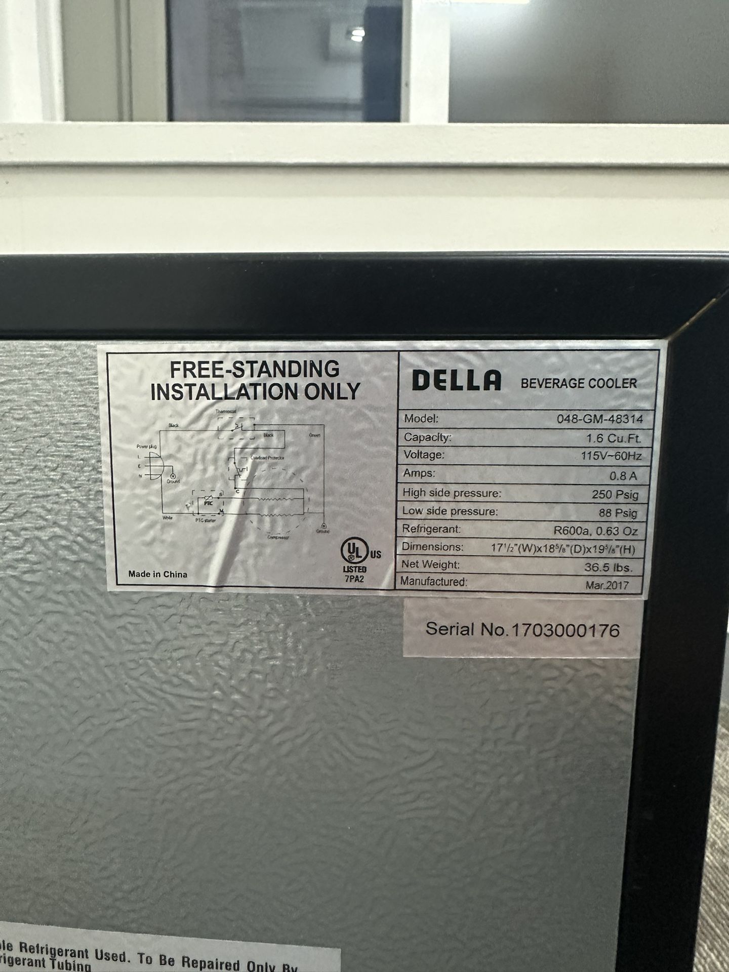 Della Beverage Center Compact Cooler Mini Refrigerator - photo 4