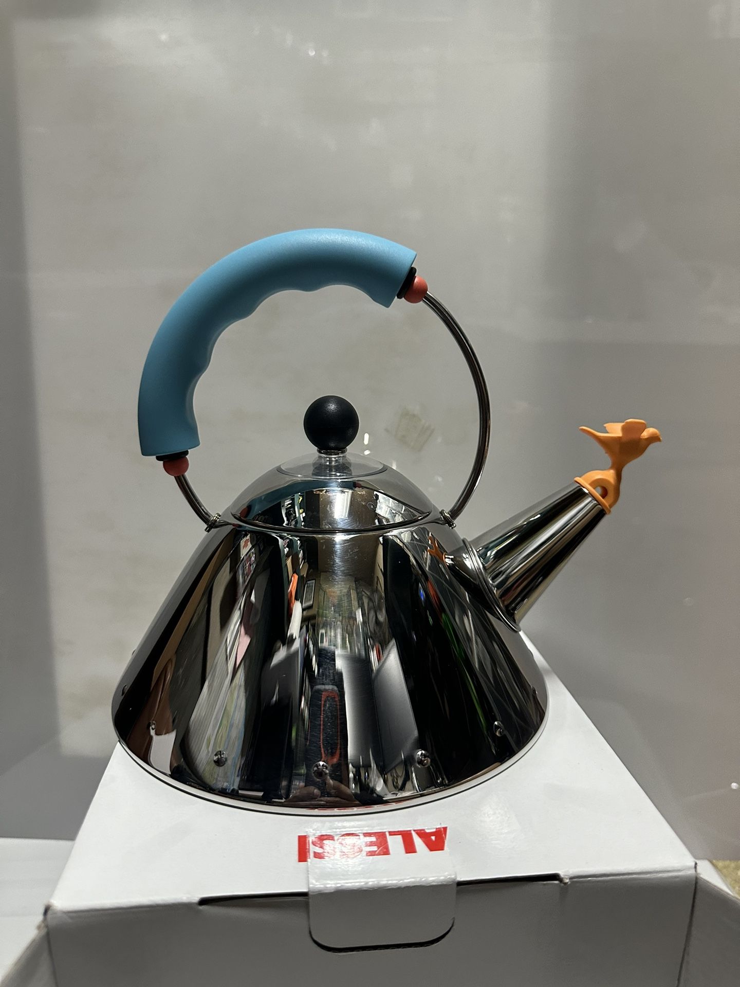 Alessi Kettle, 9'' H x 8.5'' W x 8.5'' D, Blue - photo 4