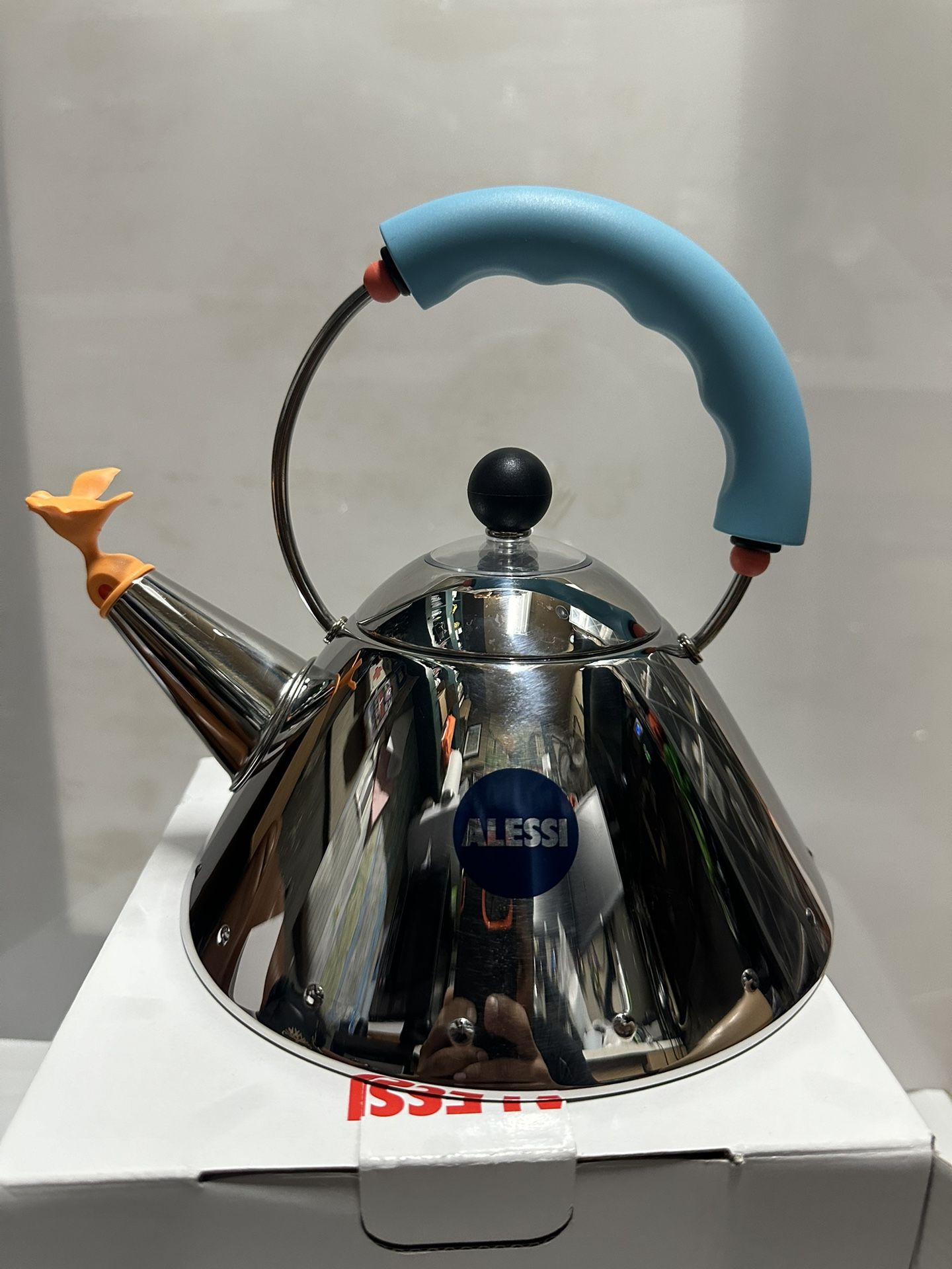 Alessi Kettle, 9'' H x 8.5'' W x 8.5'' D, Blue - photo 5