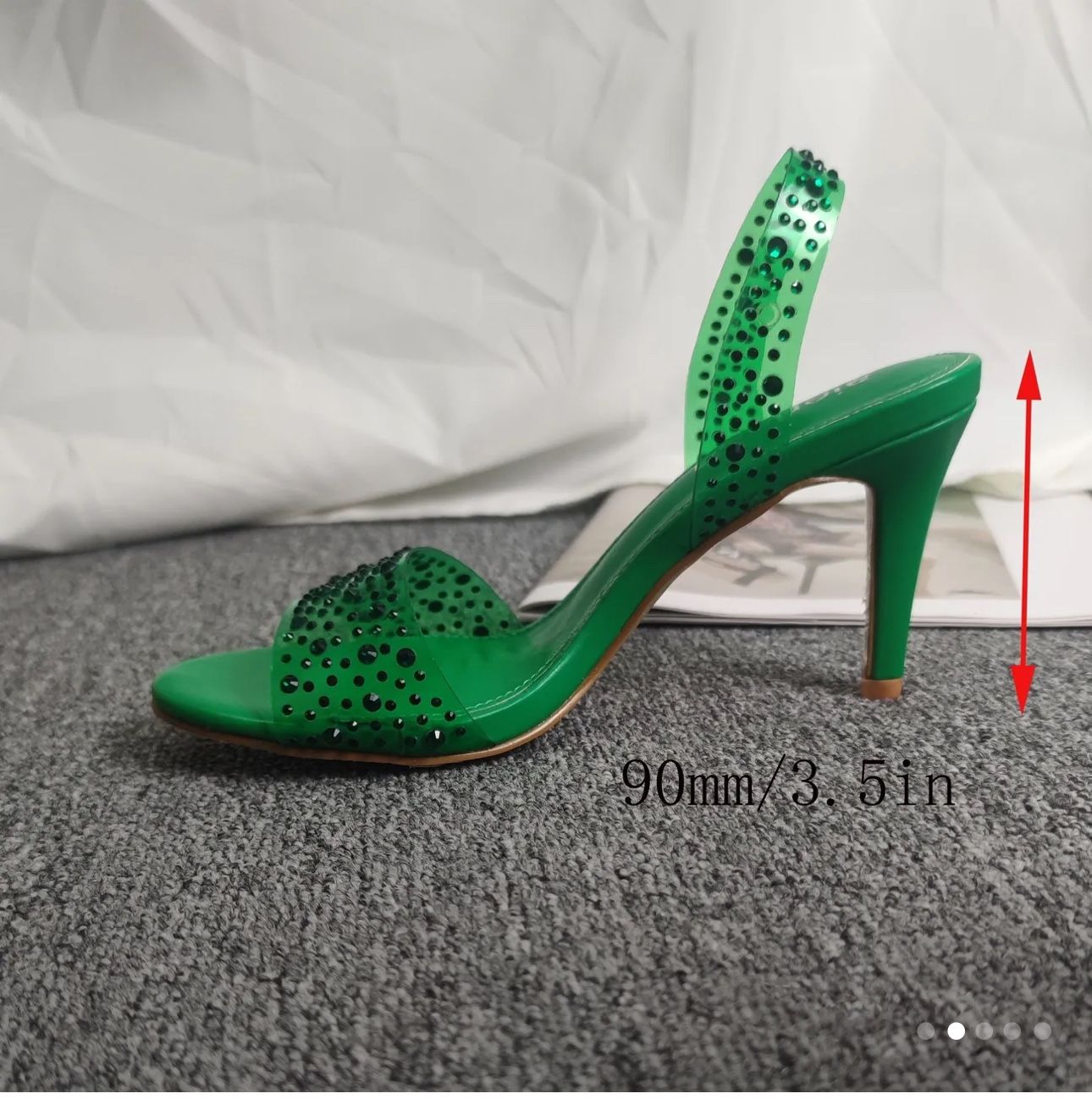 Women's Rhinestone Stiletto Heels - Size 9