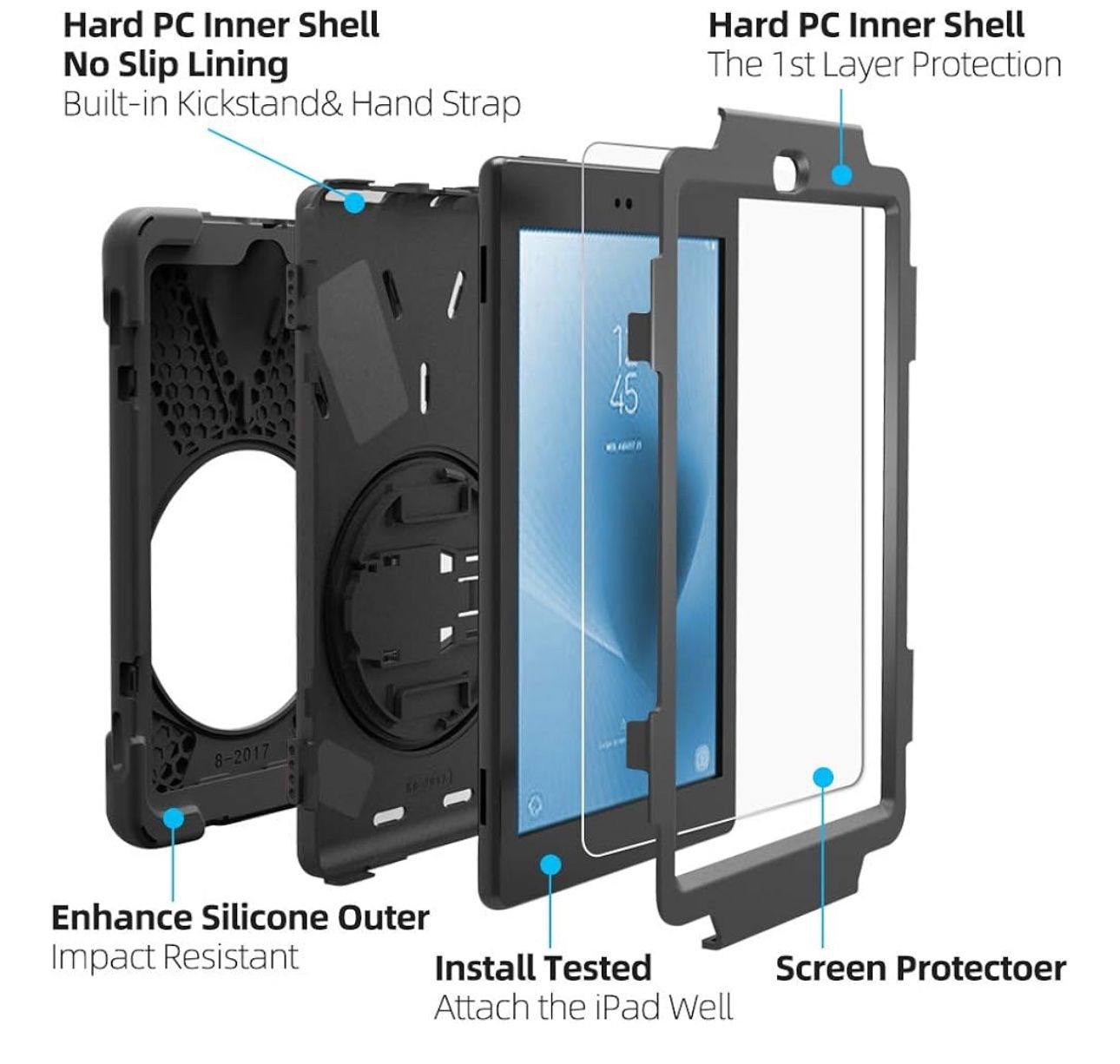 Fire HD 8 Tablet Case with Screen Protector (2017-2018) - photo 3