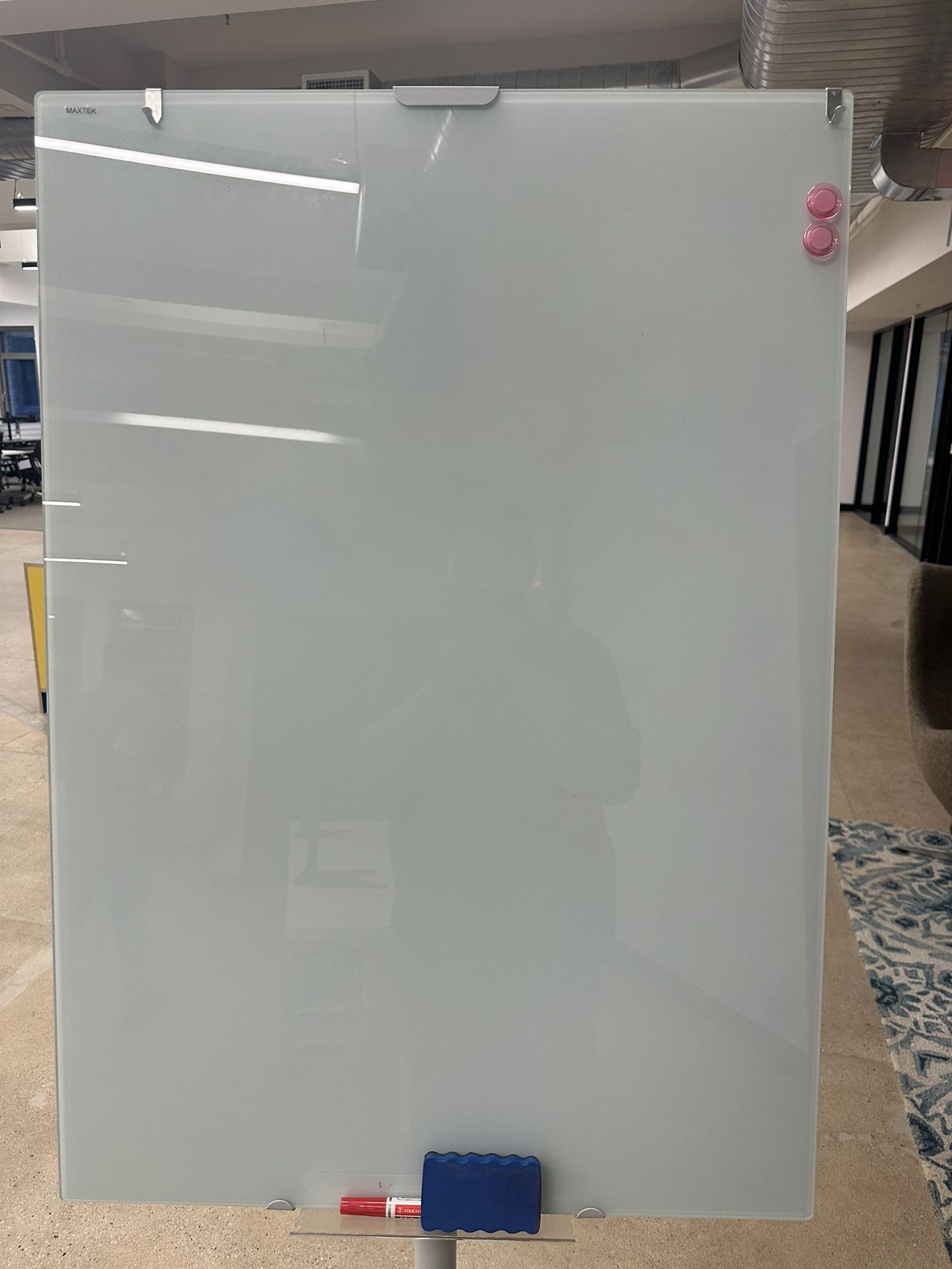 Rolling White Board Dry Erase, 36" x 24" with Stand - photo 2