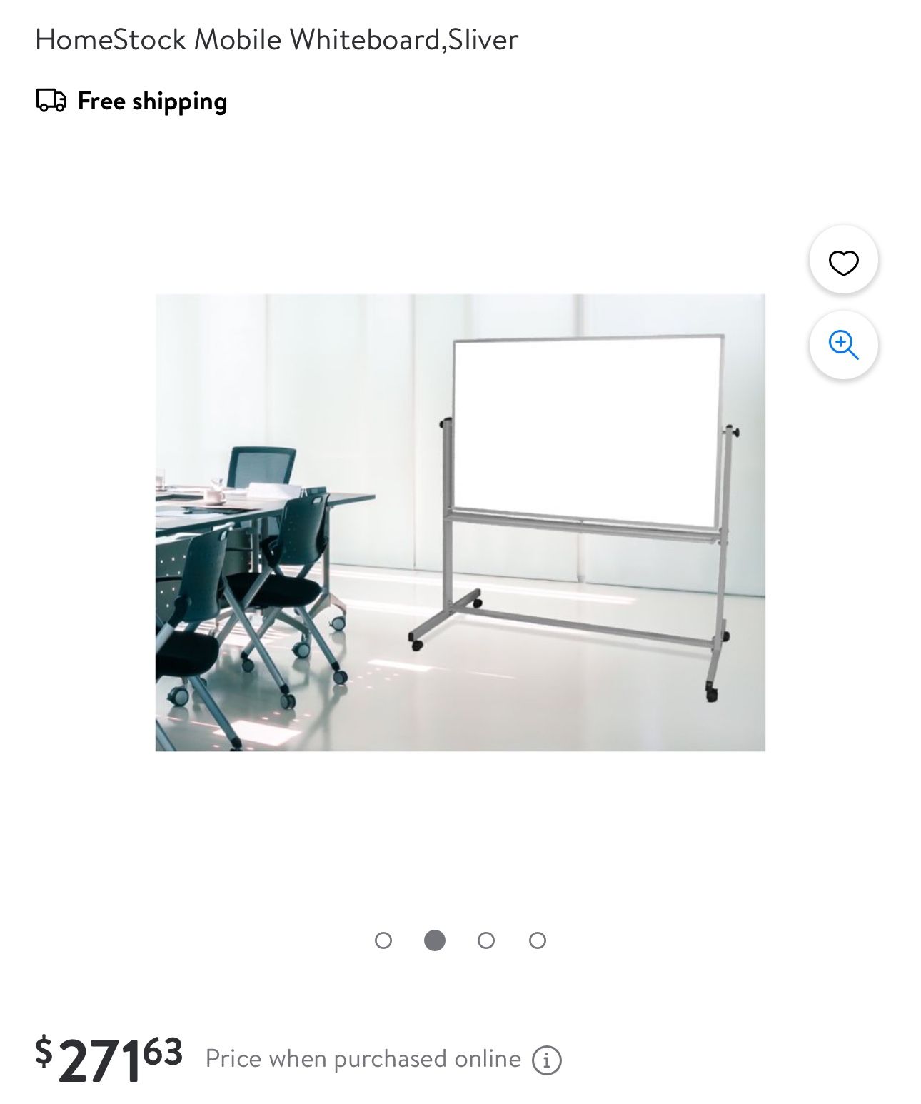 Double Side Whiteboard On Wheels - photo 2