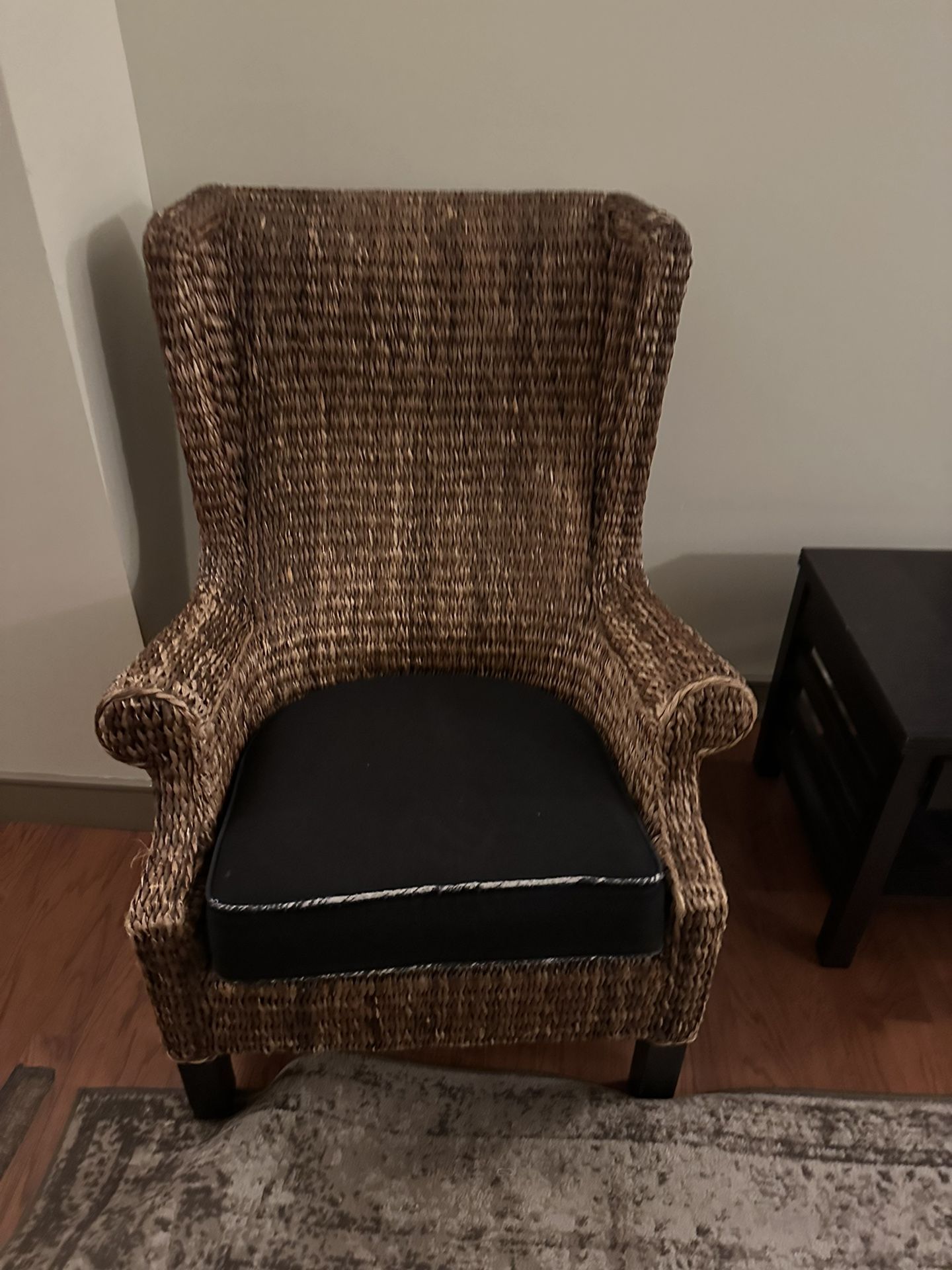 Pottery Barn Seagrass Wingback Armchair - photo 3