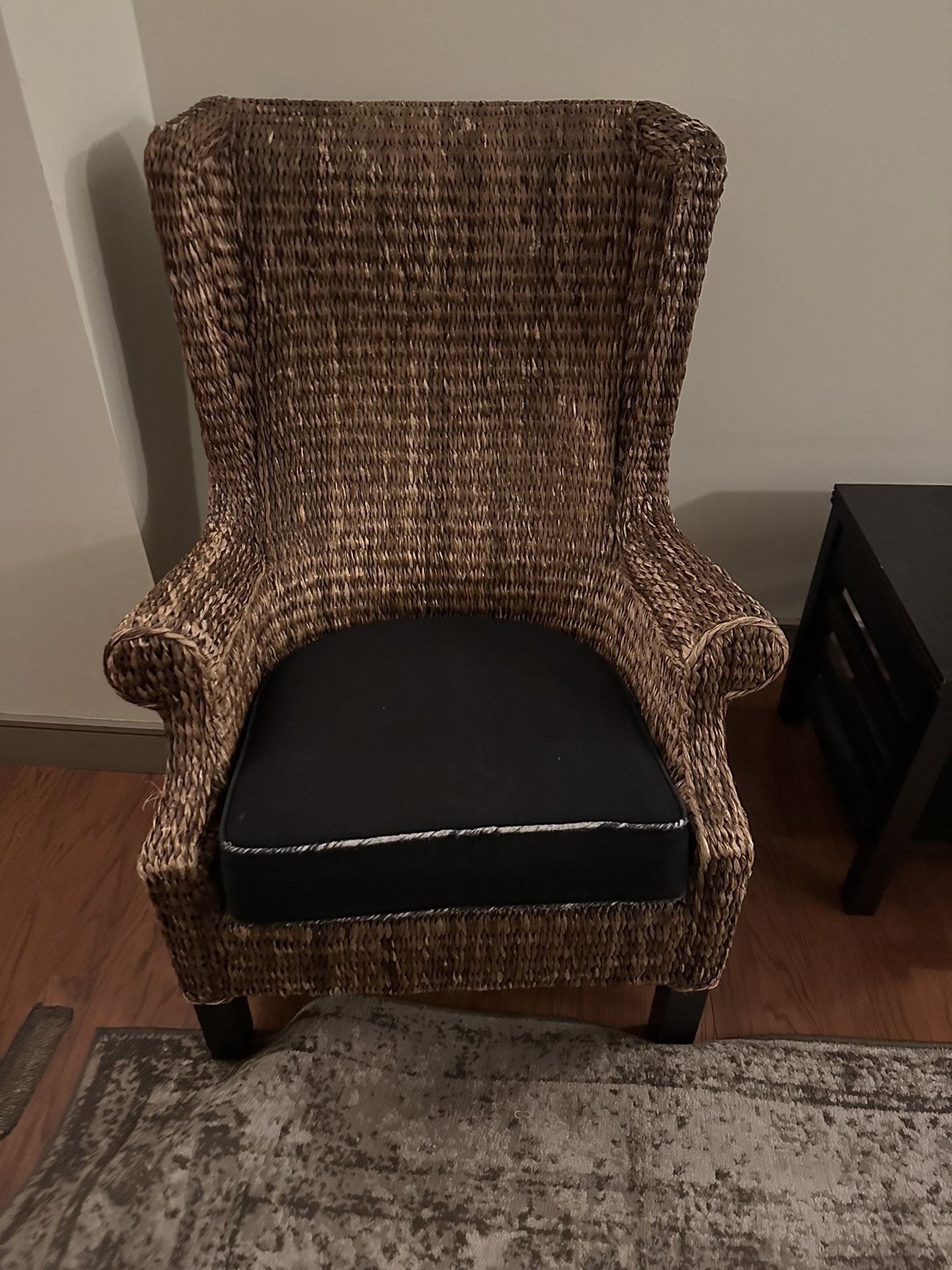 Pottery Barn Seagrass Wingback Armchair - photo 4