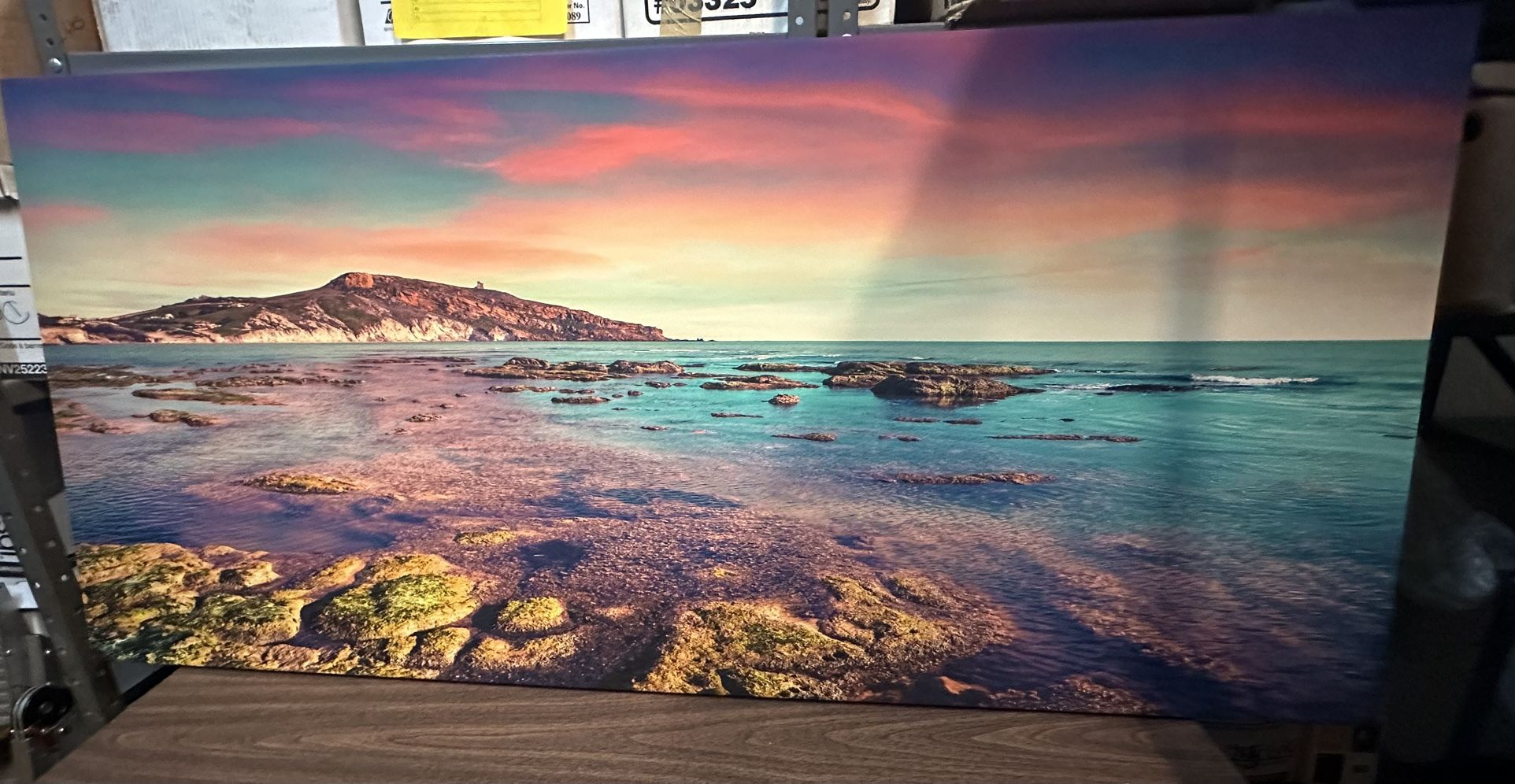 Art Sea Sunrise Landscape Modern Abstract Oil Painting - photo 4