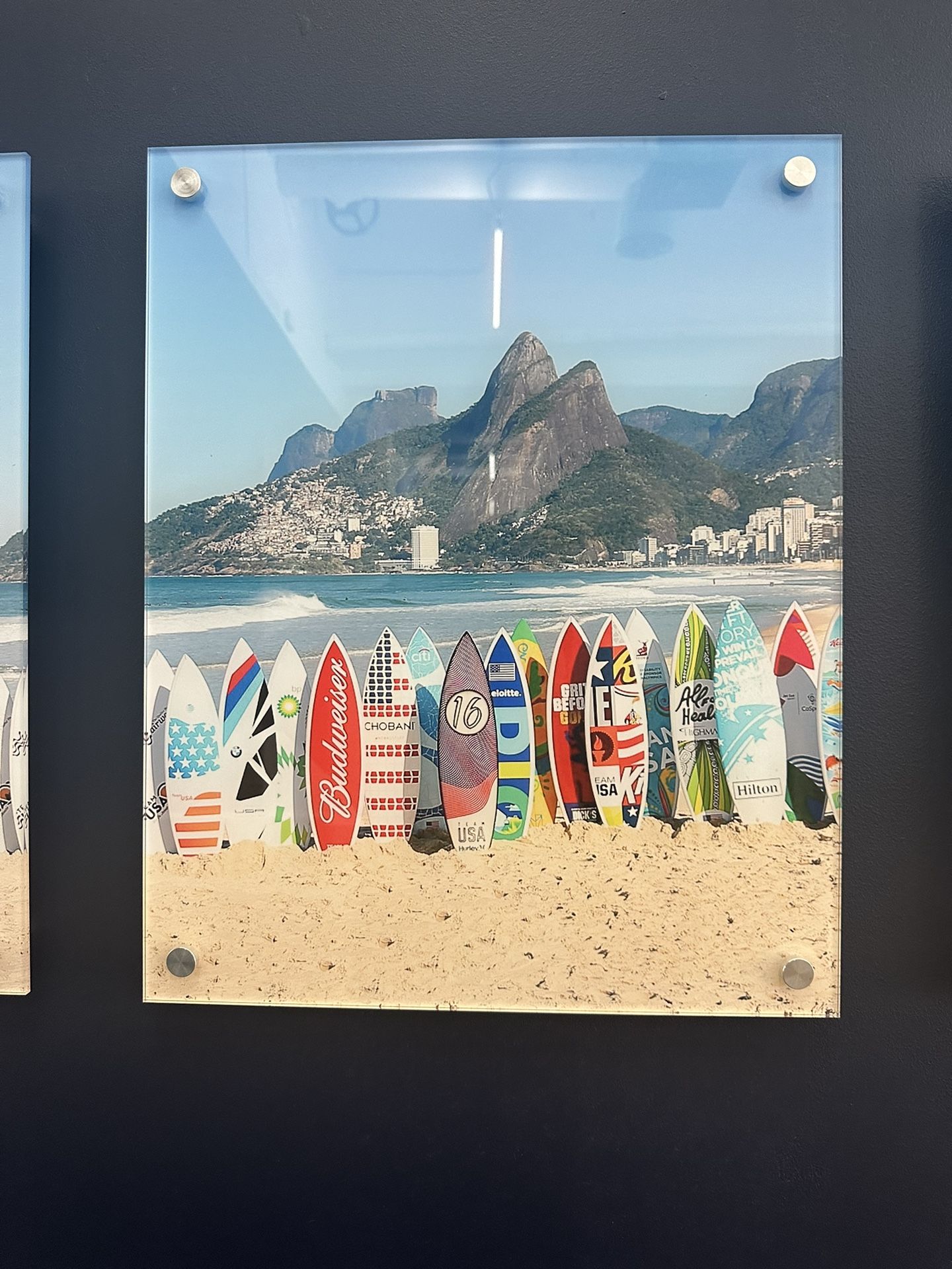 Surfboards On Beach Acrylic Print - Set of 3 - photo 2