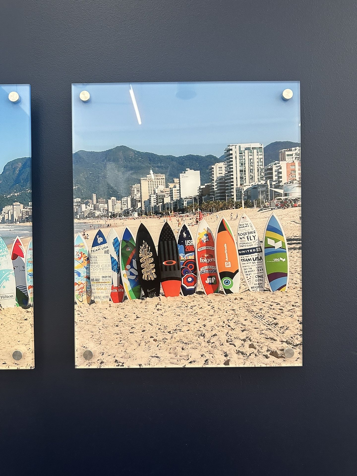 Surfboards On Beach Acrylic Print - Set of 3 - photo 3