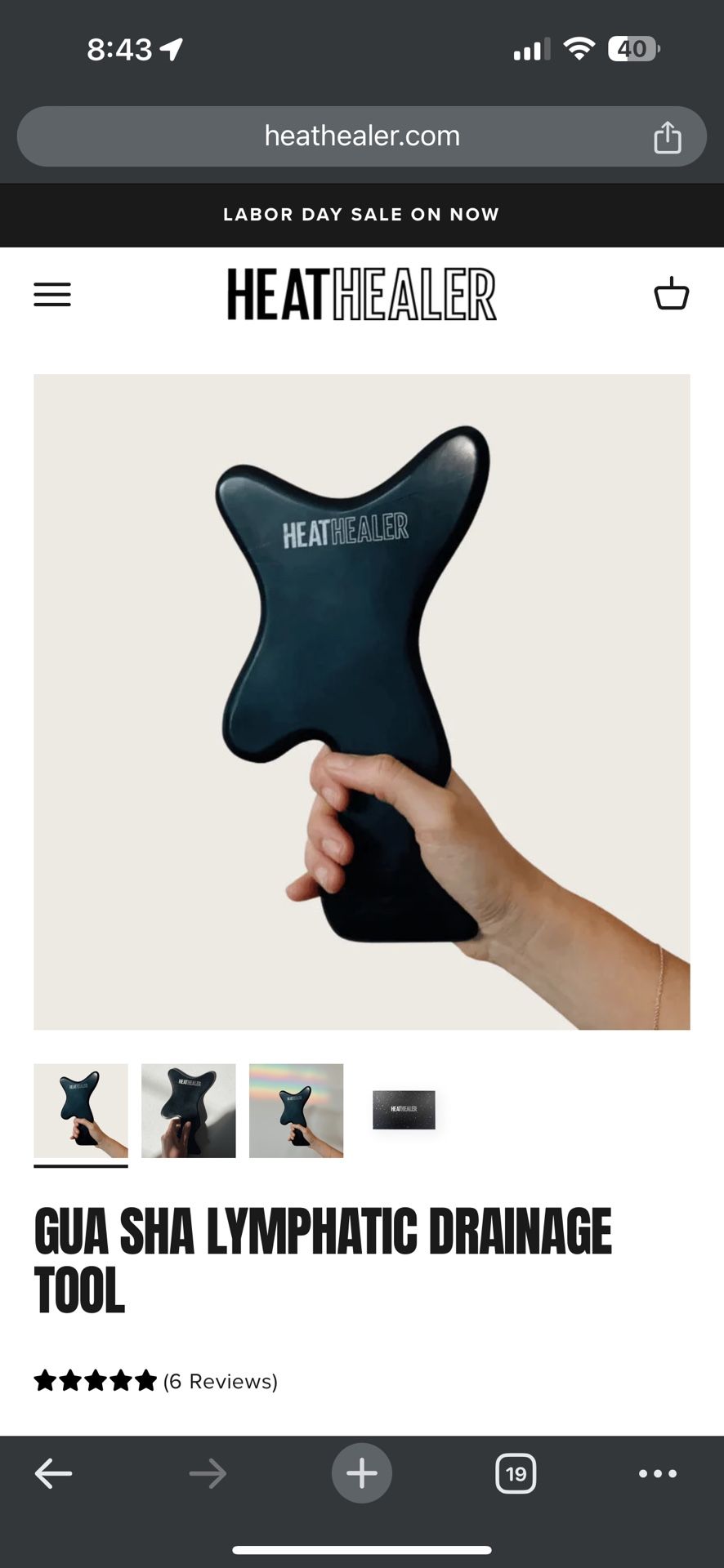 Heat Healer Stone Lymphatic Body Paddle