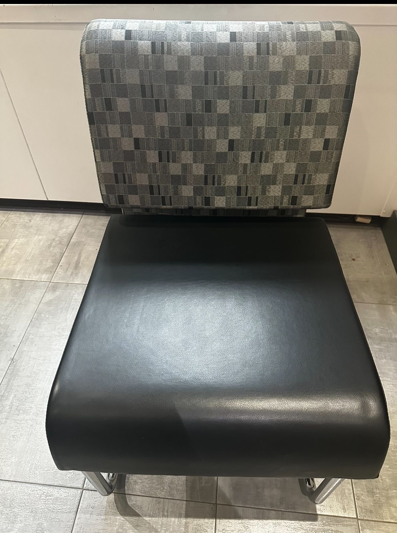 OFM Uno Series Lounge Chair, Nickel/Black - photo 2
