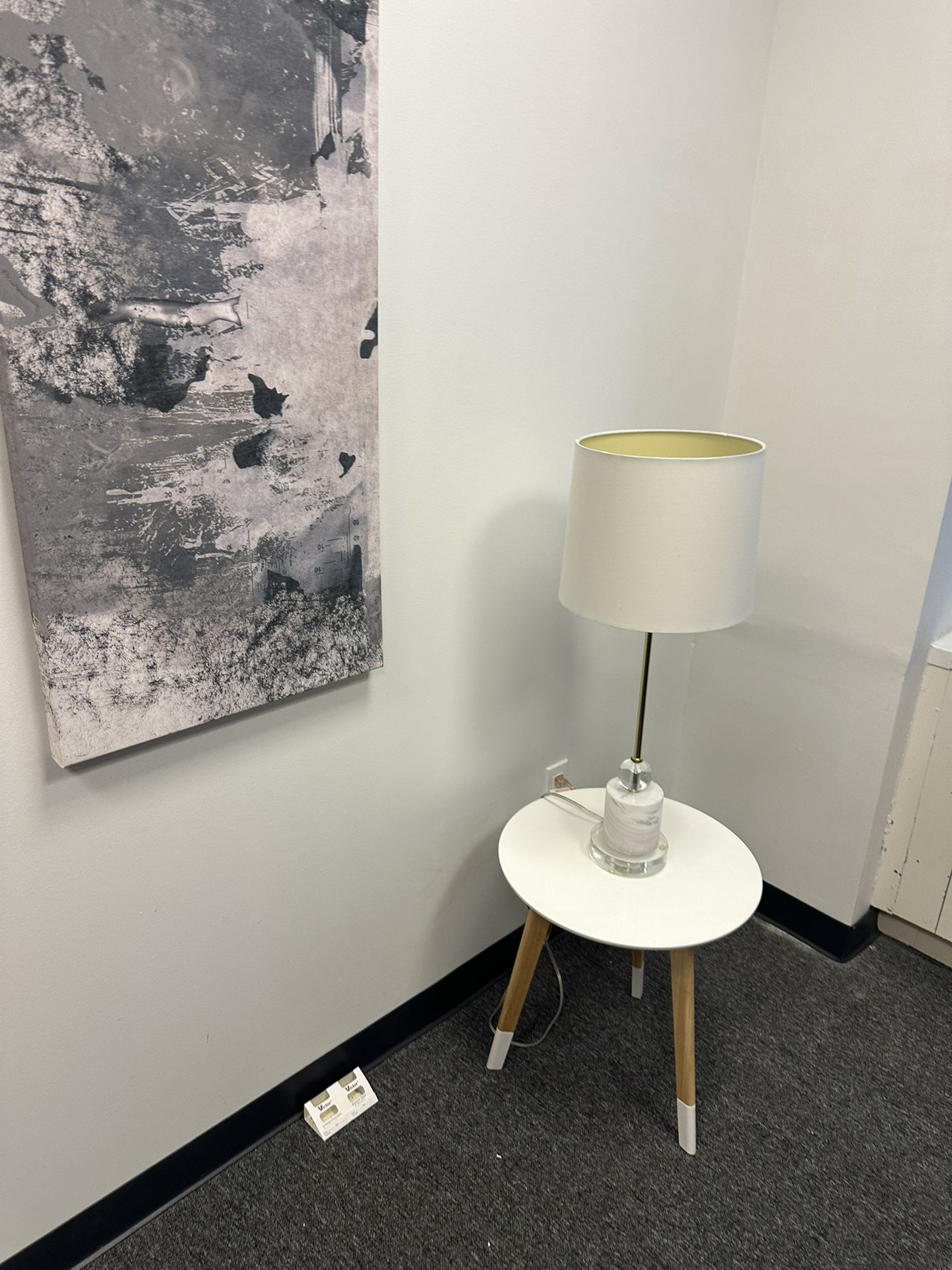 Cb2 Siena Lamp, Marble & Acrylic Base - photo 2