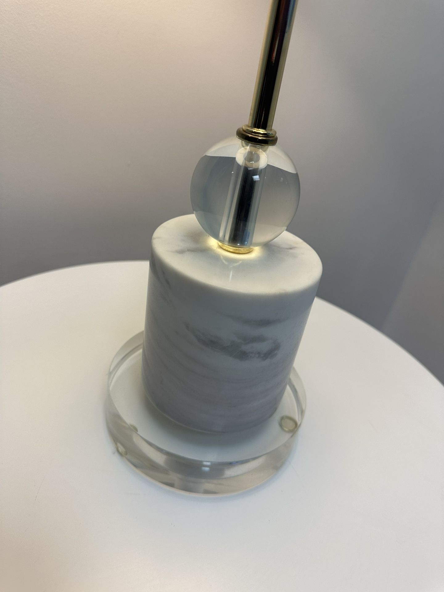 Cb2 Siena Lamp, Marble & Acrylic Base - photo 3