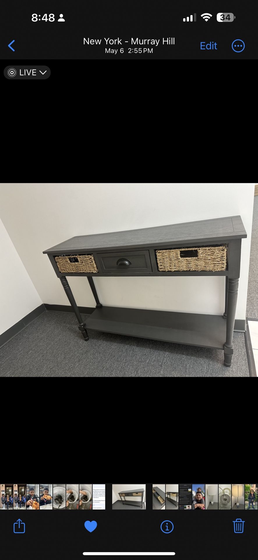 Safavieh American Homes Collection Winifred Grey Wicker Console