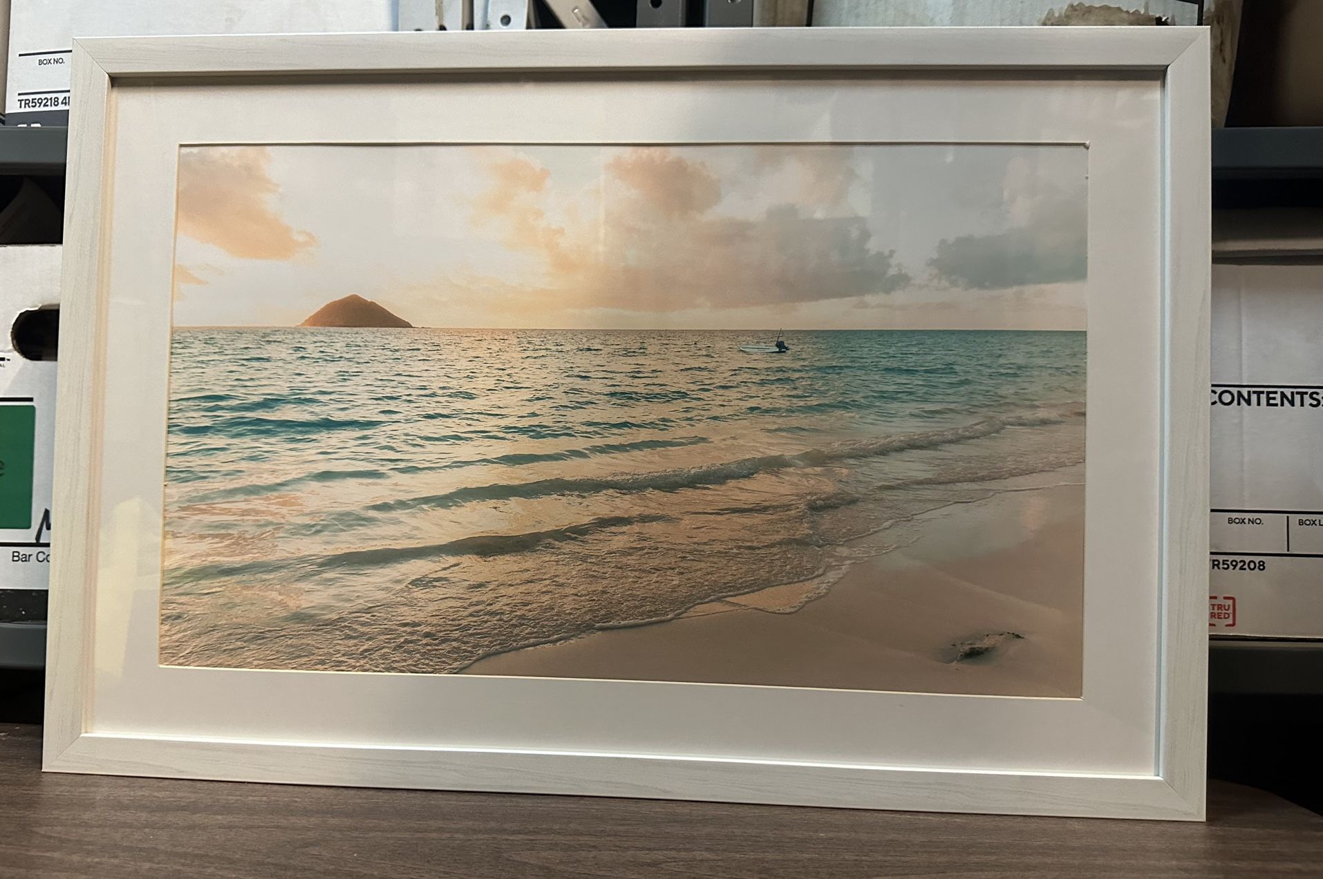 "Fluffy Rises" Framed Painting Print, 18"x12"