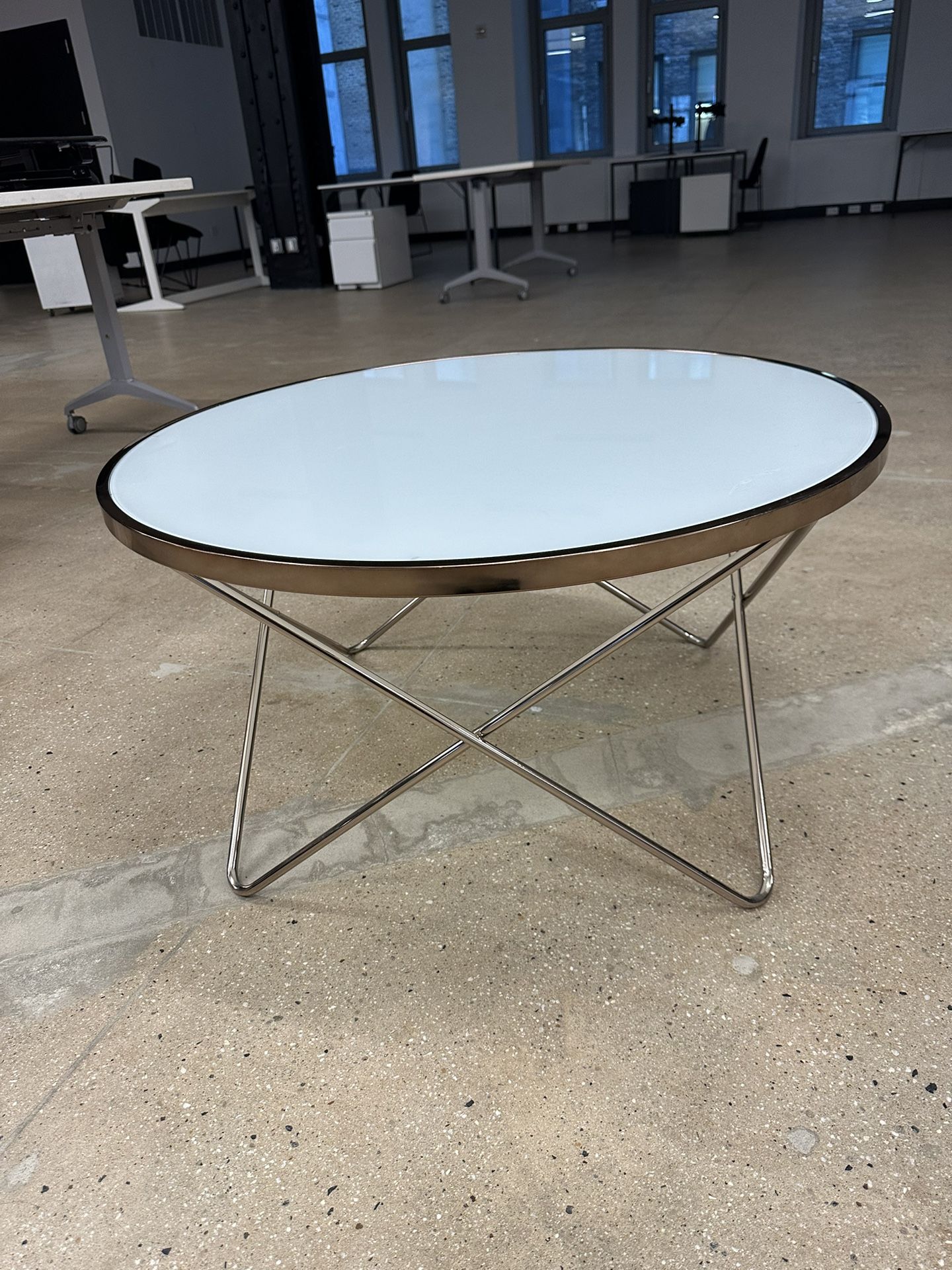 Stainless Steel Glass Table