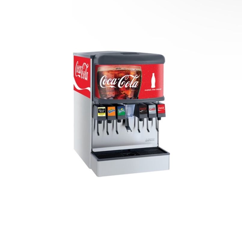 ICE-BEV DISPENSER 22" 6 LEV SELF SERVE LEVER VALVES FRONT SODA L