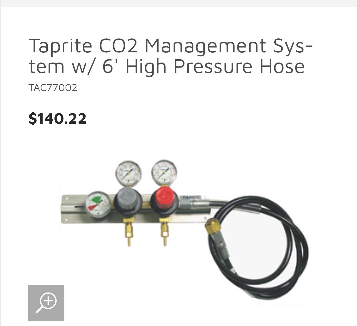 Taprite CO2 Management System w/ 6' Hose