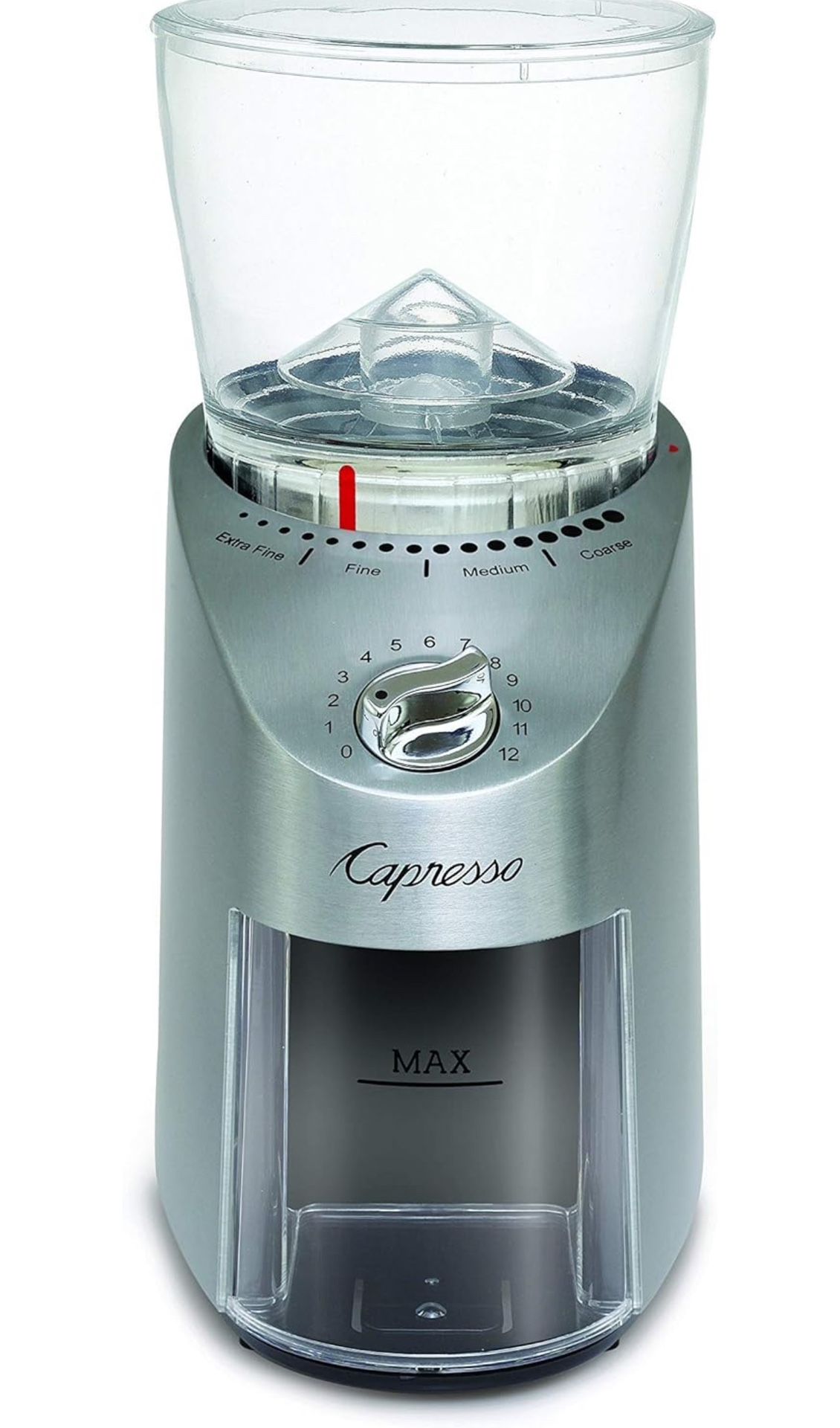 Capresso Infinity Plus Stainless Steel Conical Burr Grinder